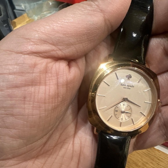 Works Kate Spade Live Colorfully Gold Tone Ladies Watch New Battery 38mm Fit 7.5 main image 15